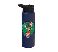 Minions Sliding Into The Holidays Bow Stainless Steel Insulated Water Bottle