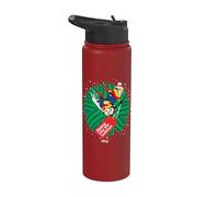 Minions Sliding Into The Holidays Bow Stainless Steel Insulated Water Bottle