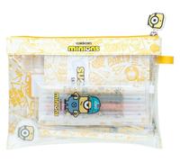 Grupo Erik: Set Cancelleria Minions | Kit completo con astuccio, penna, evidenziatori e quaderni A6 ispirati ai simpaticiMinions |Cancelleria ufficiale, regalo originale
