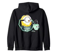 Minions Stuart Skeleton Costume with Bucket Felpa con Cappuccio