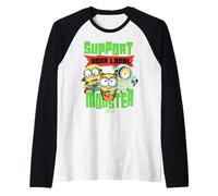 Minions Support Your Local Monster Maglia con Maniche Raglan