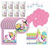 Minions Unicorno - Compleanno (73-teilig) Piatti Tazza Deko Ragazza
