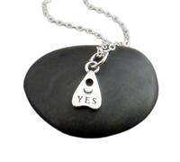 miniouija Collana in argento sterling 925. Planchette reversibile sì no. Ciondolo ouiji con spirito di seduta spiritica. Divinazione. Ciondolo mistico|con catena da 18 pollici|placcato argento|_2866