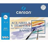Minipack A4+ (24x32 cm) 6 Hojas, Guarro Acuarela Basik 370g