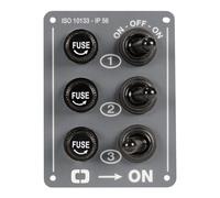 Minipannello 3 interruttori - 1 PZ Osculati - 14.801.00 - 1480100