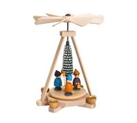Minipyramide Bambini Lanterna Colorato Bxhxt 11x15x11cm Nuovo Holzpyramide