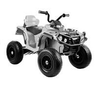Miniquad Bianco LEAN TOYS Elettrico 12V 2x45W LED MP3 Quad Pedana