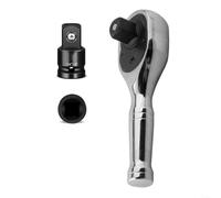 Minis - Chiave a cricchetto a 72 denti, 1/4 di pollice esagonale, tasca per chiave tozza con adattatore da 3/8 per Wera forFacom per Britool