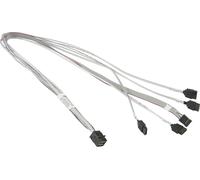 MiniSAS HD - 4 SATA 0,7 m, SFF 8087, 4 x SATA a 7 pin, bianco NEW