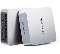 MINISFORUM AI X1 Mini PC, AMD Ryzen 7 255 8 core 16 thread processore fino a 4,9 GHz, AMD Radeon 780M, 16GB DDR5 RAM/512GB PCIe 4.0 SSD, HDMI/DP/USB 4 x 2/2,5G RJ45, USB 3.2 x 2, WiFi 7, BT 5.4