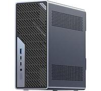 MINISFORUM MS-02 Ultra Mini PC Workstation, Intel Core Ultra 5 235HX (14 core/14 thread, fino a 5,1 GHz), 32 GB RAM, 1 TB SSD, PCIe 5.0 x16, 4× DDR5, USB4 v2, 10GbE + 2,5GbE (vPro), Wi-Fi 7