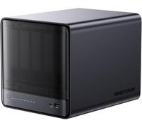 MINISFORUM N5 Pro NAS Desktop 5 Bay, Ryzen AI 9 HX Pro 370 12C/24T, Supporto ECC, SSD 128GB, 10GbE+5GbE, 3×M.2 NVMe, OCuLink, HDMI 4K/2×USB4, PCIe ×16, MinisCloud OS (senza disco)