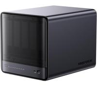 MINISFORUM N5 Pro NAS Desktop a 5 Alloggiamenti, Ryzen AI 9 HX PRO 370 (12 Core/24 Thread), 16 GB DDR5, SSD da 128 GB, 10GbE + 5GbE, 3× M.2 NVMe, OCuLink, HDMI 4K, 2× USB4, PCIe x16, Senza Dischi