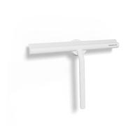 Minismus Raschietto da doccia per doccia, bagno, piastrelle, specchio, finestra, supporto magnetico senza foratura, autoadesivo, design moderno elegante 28 cm (bianco)