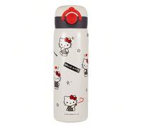 Miniso Hello Kitty Magic Tumbler, Tazza Kawaii da 500ml con coperchio a pulsante anti-perdite - Regalo ideale - Grigio chiaro Tagli UnicaAcciaio inossidabile
