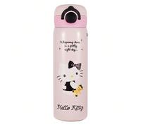 Miniso Hello Kitty Magic Tumbler, Tazza Kawaii da 500ml con coperchio a pulsante anti-perdite - Regalo ideale - Nero e Bianco Tagli UnicaAcciaio inossidabile