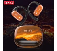 MINISO MS185 OWS Auricolari Open-Back Luminosi Quicksand con Qualità Audio Hifi, Voce ad Definizione, 40 Ore di della Batteria per Musica