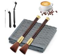 MINISOISO Caffe Spazzola, 7 Pezzi Pennello Pulizia Macchina Caffè, Spazzola Macchina Caffes, Macchina da Caffè Spazzole con manico per la Pulizia Della, Macchina da Espresso