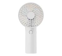 Miniss Ventilatore portatile con supporto per telefono 3 velocità USB ricaricabile estate ventola di raffreddamento portatile da viaggio all'aperto piccoli ventilatori personali bianchi