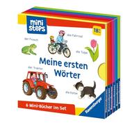ministeps: Mein erster Bücher-Würfel: Meine ersten Wörter - Bücher-Set: 6 Kinderbücher, Kleine Ostergeschenke für Kinder ab 1 Jahr