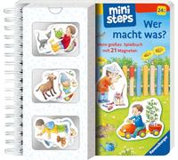 ministeps Wer macht was? - ab 24 Monate: Mein großes Spielbuch mit 21 Magneten. Ab 24 Monaten