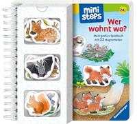 ministeps: Wer wohnt wo?: Mein großes Spielbuch mit 22 Magnetteilen.Ab 24 Monat