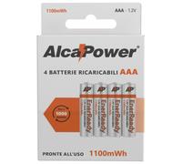 MINISTILO AAA RICARICABILE PRECARICATA 1100MAH - BLISTER 4 BATTERIE AP1100ER-C4-ALC104011 ALCAPOWER