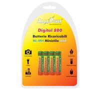 MINISTILO AAA RICARICABILE PRECARICATA 700MAH - BLISTER 4 BATTERIE AP800AAAH-C4-ALC202104 ALCAPOWER