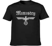 Ministry Eagle Graphic Printed T-Shirt Fashion Mens Tee Black S