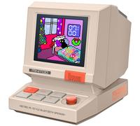 MiniToo Retro PC-Style Computer Speaker di Divoom, schermo intelligente a pixel con possibilità di creare immagini autonomamente, Bluetooth e USB Audio, sveglia/orologio con rumore bianco, regalo per