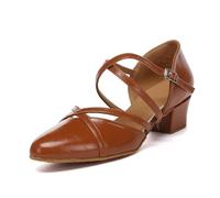 MINITOO Scarpe da ballo da donna standard Salsa Latin comode scarpe da sera, L653 Bronzo 4 cm tacco, 38 EU