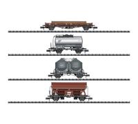 MiniTrix 18722 N Kit di 4 vagoni merci di DB, MHI