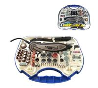 Miniutensile rotativo/Minitrapano 135W tipo Mini Drill con 210 accessori + alber
