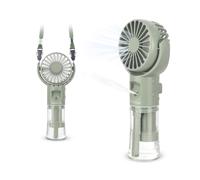 Miniventilatore portatile a tracolla verde con nebulizzatore