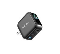 MINIX 100 W USB C Charger, 3 porte GaN Charger with Smart Display and Touch Control, Powerful 100 W Fast Charging for MacBook Pro, iPhone 17/16 Series, Samsung Galaxy, Pixel, Laptop and More