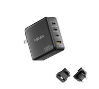 MINIX 100 W USB C Charger, 4-Port USB-A/C Foldable Fast PPS Gan Charger (max 100 W/30 W/22,5 W), compatibile con MacBook Pro/Air, iPad, iPhone 15/16 Pro, Galaxy S24, e altro per la casa, Traveling