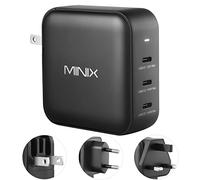 MINIX 140W USB C GaN II charger with 3 USB Type-C ports (max 140W) foldable and fast, compatible with MacBook Pro/Air, iPad Pro, iPhone 14 Pro/13, Samsung Galaxy, laptop and more.