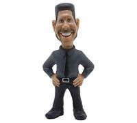 MINIX - Bambola di Cholo Simeone | Figurina dell'allenatore dell'Atletico di Madrid: Diego Simeone | Ideale per torte o per fan del Club di Calcio Atletico di Madrid | 7 cm
