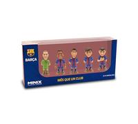 MINIX Figure da collezione, confezione da 5 giocatori di calcio da 7 cm, una meraviglia in miniatura per tutti gli appassionati di calcio. FC Barcelona, Araujo, Ter Stegen, Gavi, Pedri, Lewandowski, 7