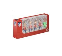 MINIX - Confezione da 5 bambole dell'Atletico Madrid | Figurine dei Giocatori: Oblak, Koke, Joao, Llorente e Griezmann | Ideale per torte o per fan della squadra | 7 cm