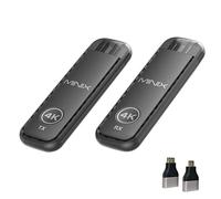 MINIX H4K Trasmettitore e ricevitore HDMI wireless 4K Decode 1080P@60Hz Plug&Play Dual Band 5G + 2.4G HDMI Extender 50m (164ft) Low Latency for Business Use, Streaming & Home Theater Laptop/PC/TV