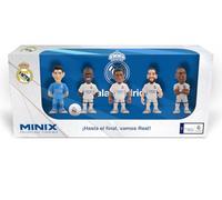 MINIX - Real Madrid - Confezione da 5 personaggi da collezione 7 cm - B (Courtois/Vinicius/Bellingham/Carvajal/Mbappé)