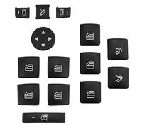 MINJKL Adesivi Pulsante Auto Compatibile con Benz per GLK ML GL ABCEG Class per W204 X166 14 Pezzi/Set Auto Porta bracciolo Finestra Interruttore Pulsante Rivestimento Adesivo Copertura