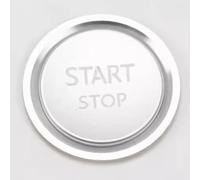 MINJKL Auto Adesivi Pulsanti Compatibile con Peugeot per 308 2014 2015 2016 2017 2018 Auto Motore Avviamento Pulsante di Accensione Adesivo Decorativo Accessori Interni(Silver)