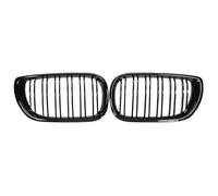 MINJKL Griglia Paraurti Anteriore Compatibile con per Serie 3 E46 4 Porte 2002 2003 2004 2005 Paraurti Anteriore Auto Griglia Rene Nero Lucido Doppia Lamella Griglia di Ricambio del Cofano