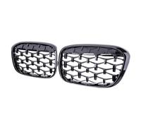 MINJKL Griglia Paraurti Anteriore Compatibile con per X1 F48 F49 2016 2017 2018 2019 Car Diamond Styling Front Kidney Grille Racing Grill Gloss Black Griglie Accessori(Full Black)