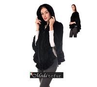 MINK Vison jacket tricò vison black DEMI BUFF COAT VISONE Manteau норковая курт