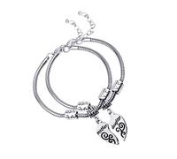 minkissy 1 Paio Braccialetto Per La Festa Della Braccialetto Cuore Madre Figlia Polso Ciondolo Braccialetto Delle Madri Arredamento Doni Donna Catena Silver Materiale in Lega
