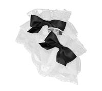 minkissy 1 Paio Maniche in pizzo polso donna falso nozze vestirsi accessori lolita polsini lolita polsini per ragazze guanti senza dito per le donne polsini per le donne manette stoffa Nero