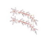 minkissy 1 Paio Orecchini a fiore con diamanti pieni Orecchini per le donne scalatori piccolo orecchini polsino dell'orecchio per le donne minuscoli orecchini a bottone rame